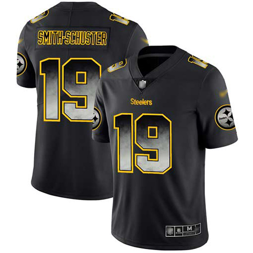 Nike Steelers #19 JuJu Smith-Schuster Black Men's Stitched NFL Vapor Untouchable Limited Smoke Fashion Jersey Nike Steelers #19 JuJu Smith-Schuster Black Men's Stitched NFL Vapor Untouchable Limited Smoke Fashion Jersey