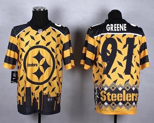 Nike Steelers #91 Kevin Greene Gold Men's Stitched NFL Elite Noble Fashion Jersey Nike Steelers #91 Kevin Greene Gold Men's Stitched NFL Elite Noble Fashion Jersey