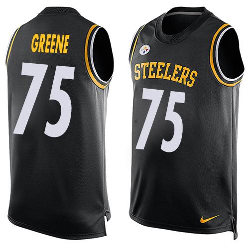 Nike Steelers #75 Joe Greene Black Team Color Men's Stitched NFL Limited Tank Top Jersey Nike Steelers #75 Joe Greene Black Team Color Men's Stitched NFL Limited Tank Top Jersey