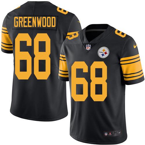 Nike Steelers #68 L.C. Greenwood Black Men's Stitched NFL Limited Rush Jersey Nike Steelers #68 L.C. Greenwood Black Men's Stitched NFL Limited Rush Jersey