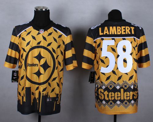 Nike Steelers #58 Jack Lambert Gold Men's Stitched NFL Elite Noble Fashion Jersey Nike Steelers #58 Jack Lambert Gold Men's Stitched NFL Elite Noble Fashion Jersey