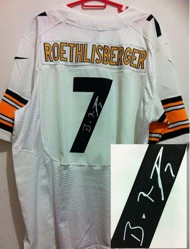 Nike Steelers #7 Ben Roethlisberger White Men's Stitched NFL Elite Autographed Jersey Nike Steelers #7 Ben Roethlisberger White Men's Stitched NFL Elite Autographed Jersey