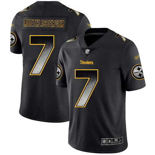 Nike Steelers #7 Ben Roethlisberger Black Men's Stitched NFL Vapor Untouchable Limited Smoke Fashion Jersey Nike Steelers #7 Ben Roethlisberger Black Men's Stitched NFL Vapor Untouchable Limited Smoke Fashion Jersey