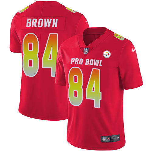 Nike Steelers #84 Antonio Brown Red Men's Stitched NFL Limited AFC 2019 Pro Bowl Jersey Nike Steelers #84 Antonio Brown Red Men's Stitched NFL Limited AFC 2019 Pro Bowl Jersey