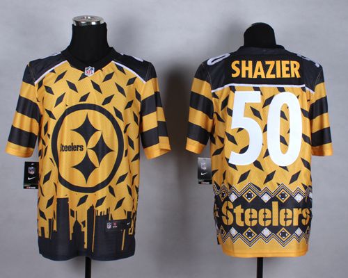 Nike Steelers #50 Ryan Shazier Gold Men's Stitched NFL Elite Noble Fashion Jersey Nike Steelers #50 Ryan Shazier Gold Men's Stitched NFL Elite Noble Fashion Jersey
