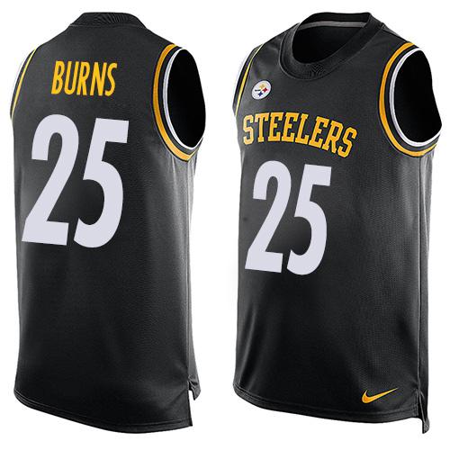 Nike Steelers #25 Artie Burns Black Team Color Men's Stitched NFL Limited Tank Top Jersey Nike Steelers #25 Artie Burns Black Team Color Men's Stitched NFL Limited Tank Top Jersey