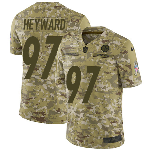Nike Steelers #97 Cameron Heyward Camo Men's Stitched NFL Limited 2018 Salute To Service Jersey Nike Steelers #97 Cameron Heyward Camo Men's Stitched NFL Limited 2018 Salute To Service Jersey
