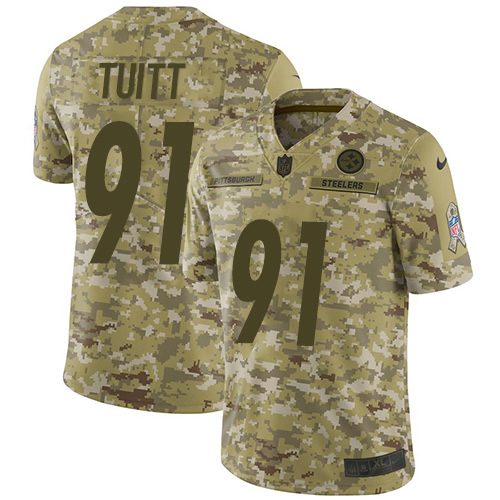 Nike Steelers #91 Stephon Tuitt Camo Men's Stitched NFL Limited 2018 Salute To Service Jersey Nike Steelers #91 Stephon Tuitt Camo Men's Stitched NFL Limited 2018 Salute To Service Jersey