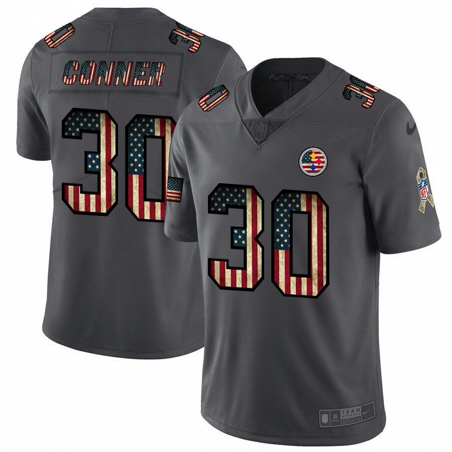Pittsburgh Steelers #30 James Conner Nike 2018 Salute to Service Retro USA Flag Limited NFL Jersey Pittsburgh Steelers #30 James Conner Nike 2018 Salute to Service Retro USA Flag Limited NFL Jersey