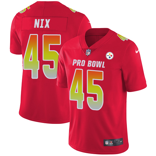 Nike Steelers #45 Roosevelt Nix Red Men's Stitched NFL Limited AFC 2018 Pro Bowl Jersey Nike Steelers #45 Roosevelt Nix Red Men's Stitched NFL Limited AFC 2018 Pro Bowl Jersey