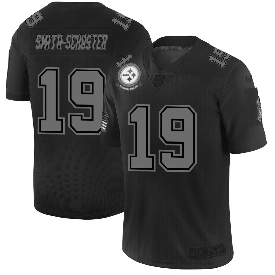 Pittsburgh Steelers #19 JuJu Smith-Schuster Men's Nike Black 2019 Salute to Service Limited Stitched NFL Jersey Pittsburgh Steelers #19 JuJu Smith-Schuster Men's Nike Black 2019 Salute to Service Limited Stitched NFL Jersey