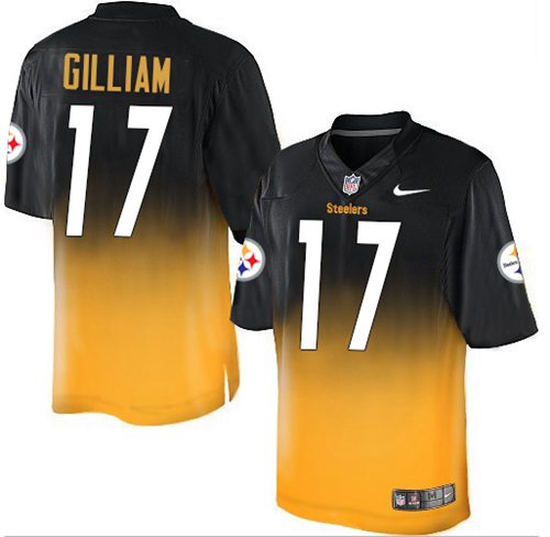 Nike Steelers #17 Joe Gilliam Black/Gold Men's Stitched NFL Elite Fadeaway Fashion Jersey Nike Steelers #17 Joe Gilliam Black/Gold Men's Stitched NFL Elite Fadeaway Fashion Jersey