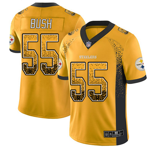 Nike Steelers #55 Devin Bush Gold Men's Stitched NFL Limited Rush Drift Fashion Jersey Nike Steelers #55 Devin Bush Gold Men's Stitched NFL Limited Rush Drift Fashion Jersey