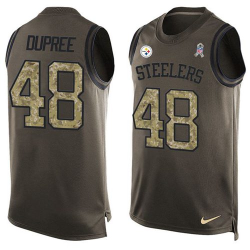 Nike Steelers #48 Bud Dupree Green Men's Stitched NFL Limited Salute To Service Tank Top Jersey Nike Steelers #48 Bud Dupree Green Men's Stitched NFL Limited Salute To Service Tank Top Jersey