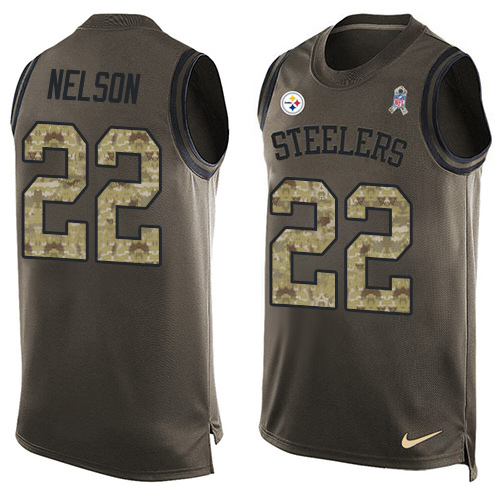 Nike Steelers #22 Steven Nelson Green Men's Stitched NFL Limited Salute To Service Tank Top Jersey Nike Steelers #22 Steven Nelson Green Men's Stitched NFL Limited Salute To Service Tank Top Jersey