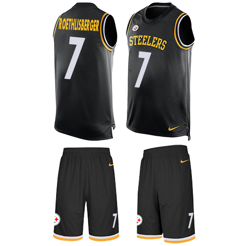 Nike Steelers #7 Ben Roethlisberger Black Team Color Men's Stitched NFL Limited Tank Top Suit Jersey Nike Steelers #7 Ben Roethlisberger Black Team Color Men's Stitched NFL Limited Tank Top Suit Jersey