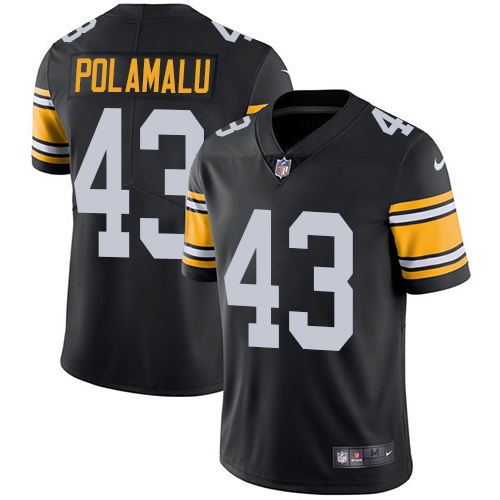 Nike Steelers #43 Troy Polamalu Black Alternate Men's Stitched NFL Vapor Untouchable Limited Jersey Nike Steelers #43 Troy Polamalu Black Alternate Men's Stitched NFL Vapor Untouchable Limited Jersey