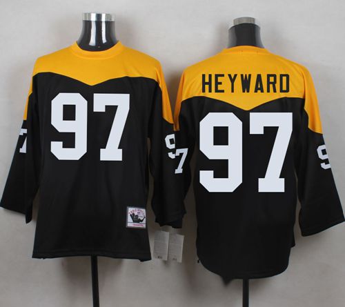Mitchell And Ness 1967 Steelers #97 Cameron Heyward Black/Yelllow Throwback Men's Stitched NFL Jersey Mitchell And Ness 1967 Steelers #97 Cameron Heyward Black/Yelllow Throwback Men's Stitched NFL Jersey