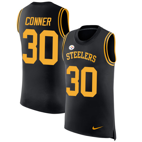 Nike Steelers #30 James Conner Black Team Color Men's Stitched NFL Limited Rush Tank Top Jersey Nike Steelers #30 James Conner Black Team Color Men's Stitched NFL Limited Rush Tank Top Jersey