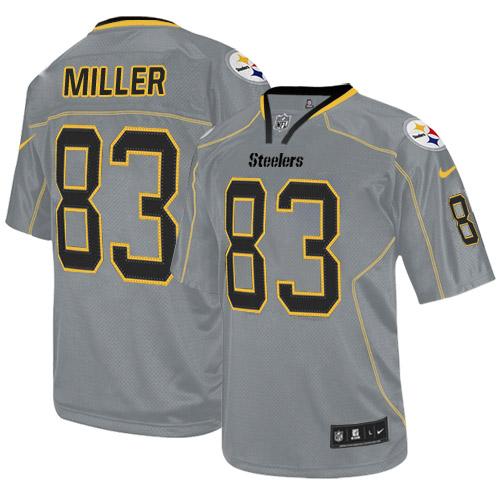 Nike Steelers #83 Heath Miller Lights Out Grey Men's Stitched NFL Elite Jersey Nike Steelers #83 Heath Miller Lights Out Grey Men's Stitched NFL Elite Jersey