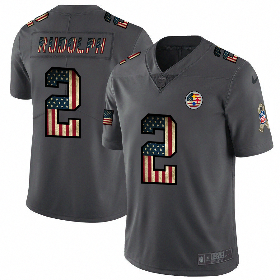 Nike Steelers #2 Mason Rudolph 2018 Salute To Service Retro USA Flag Limited NFL Jersey Nike Steelers #2 Mason Rudolph 2018 Salute To Service Retro USA Flag Limited NFL Jersey