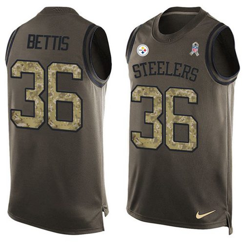 Nike Steelers #36 Jerome Bettis Green Men's Stitched NFL Limited Salute To Service Tank Top Jersey Nike Steelers #36 Jerome Bettis Green Men's Stitched NFL Limited Salute To Service Tank Top Jersey