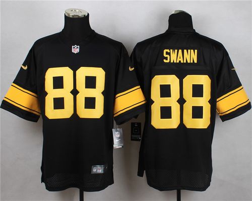 Nike Steelers #88 Lynn Swann Black(Gold No.) Men's Stitched NFL Elite Jersey Nike Steelers #88 Lynn Swann Black(Gold No.) Men's Stitched NFL Elite Jersey