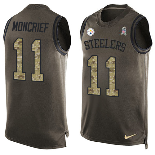 Nike Steelers #11 Donte Moncrief Green Men's Stitched NFL Limited Salute To Service Tank Top Jersey Nike Steelers #11 Donte Moncrief Green Men's Stitched NFL Limited Salute To Service Tank Top Jersey