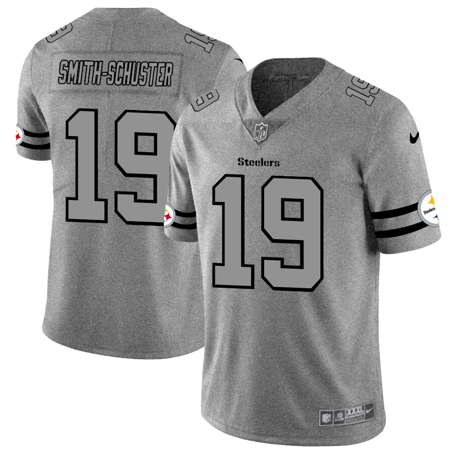 Pittsburgh Steelers #19 JuJu Smith-Schuster Men's Nike Gray Gridiron II Vapor Untouchable Limited NFL Jersey Pittsburgh Steelers #19 JuJu Smith-Schuster Men's Nike Gray Gridiron II Vapor Untouchable Limited NFL Jersey