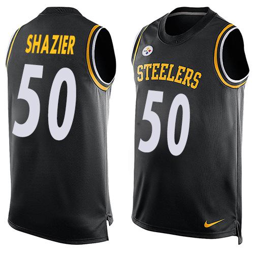 Nike Steelers #50 Ryan Shazier Black Team Color Men's Stitched NFL Limited Tank Top Jersey Nike Steelers #50 Ryan Shazier Black Team Color Men's Stitched NFL Limited Tank Top Jersey
