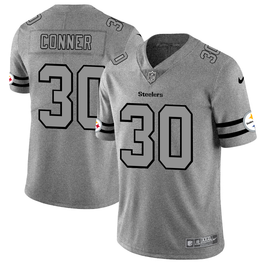 Pittsburgh Steelers #30 James Conner Men's Nike Gray Gridiron II Vapor Untouchable Limited NFL Jersey Pittsburgh Steelers #30 James Conner Men's Nike Gray Gridiron II Vapor Untouchable Limited NFL Jersey
