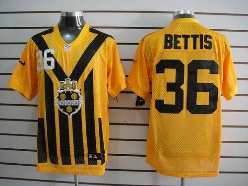Nike Steelers #36 Jerome Bettis Gold 1933s Throwback Men's Embroidered NFL Elite Jersey Nike Steelers #36 Jerome Bettis Gold 1933s Throwback Men's Embroidered NFL Elite Jersey