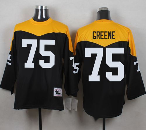 Mitchell And Ness 1967 Steelers #75 Joe Greene Black/Yelllow Throwback Men's Stitched NFL Jersey Mitchell And Ness 1967 Steelers #75 Joe Greene Black/Yelllow Throwback Men's Stitched NFL Jersey