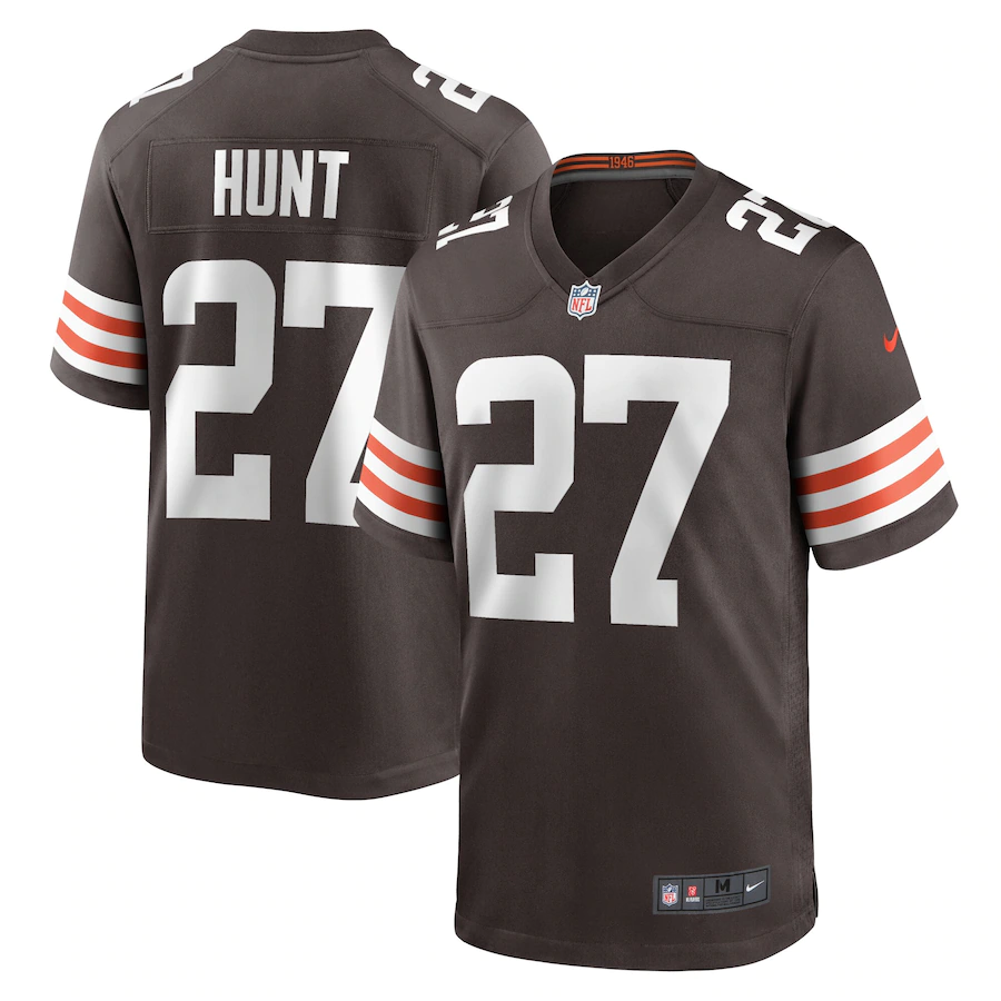 Men's Cleveland Browns #27 Kareem Hunt Brown Vapor Untouchable Limited Stitched Jersey Men's Cleveland Browns #27 Kareem Hunt Brown Vapor Untouchable Limited Stitched Jersey