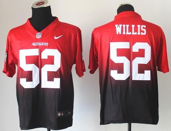 Nike 49ers #52 Patrick Willis Red/Black Men's Stitched NFL Elite Fadeaway Fashion Jersey Nike 49ers #52 Patrick Willis Red/Black Men's Stitched NFL Elite Fadeaway Fashion Jersey