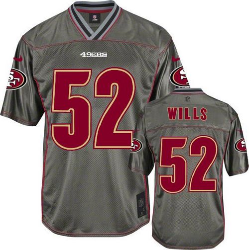 Nike 49ers #52 Patrick Willis Grey Men's Stitched NFL Elite Vapor Jersey Nike 49ers #52 Patrick Willis Grey Men's Stitched NFL Elite Vapor Jersey