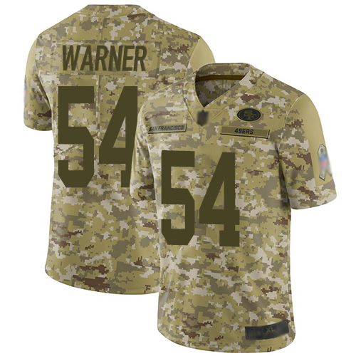 Nike 49ers #54 Fred Warner Camo Men's Stitched NFL Limited 2018 Salute To Service Jersey Nike 49ers #54 Fred Warner Camo Men's Stitched NFL Limited 2018 Salute To Service Jersey