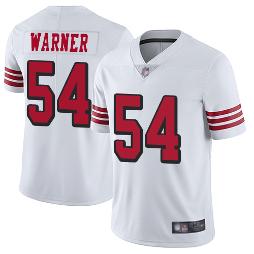 Nike 49ers #54 Fred Warner White Rush Men's Stitched NFL Vapor Untouchable Limited Jersey Nike 49ers #54 Fred Warner White Rush Men's Stitched NFL Vapor Untouchable Limited Jersey