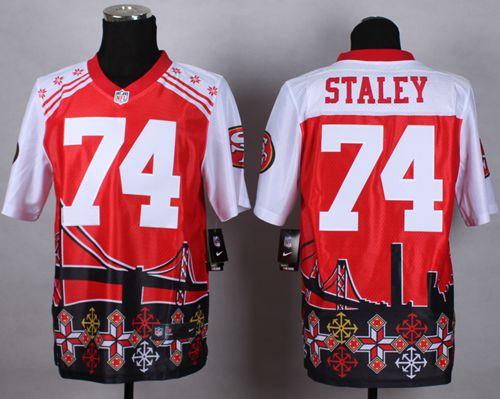 Nike 49ers #74 Joe Staley Red Men's Stitched NFL Elite Noble Fashion Jersey Nike 49ers #74 Joe Staley Red Men's Stitched NFL Elite Noble Fashion Jersey