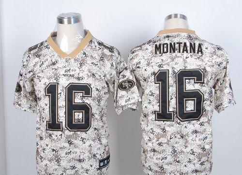 Nike 49ers #16 Joe Montana Camo USMC Men's Stitched NFL Elite Jersey Nike 49ers #16 Joe Montana Camo USMC Men's Stitched NFL Elite Jersey