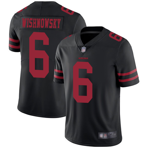 Nike 49ers #6 Mitch Wishnowsky Black Alternate Men's Stitched NFL Vapor Untouchable Limited Jersey Nike 49ers #6 Mitch Wishnowsky Black Alternate Men's Stitched NFL Vapor Untouchable Limited Jersey
