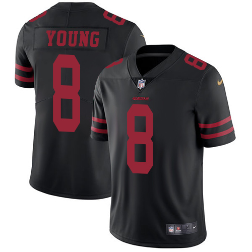Nike 49ers #8 Steve Young Black Alternate Men's Stitched NFL Vapor Untouchable Limited Jersey Nike 49ers #8 Steve Young Black Alternate Men's Stitched NFL Vapor Untouchable Limited Jersey