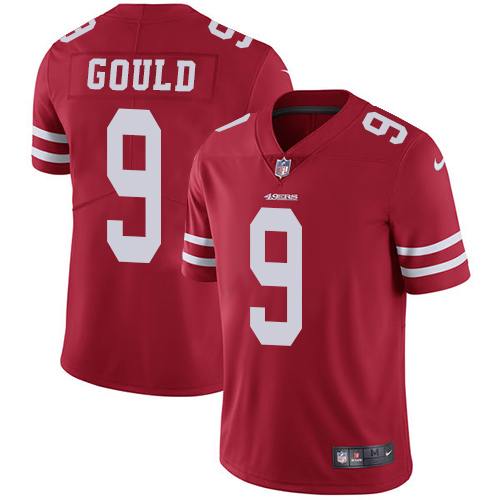 Nike 49ers #9 Robbie Gould Red Team Color Men's Stitched NFL Vapor Untouchable Limited Jersey Nike 49ers #9 Robbie Gould Red Team Color Men's Stitched NFL Vapor Untouchable Limited Jersey