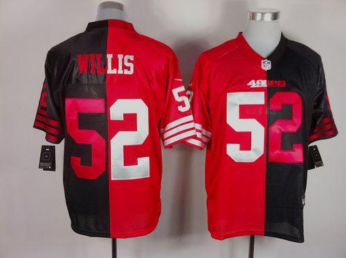 Nike 49ers #52 Patrick Willis Black/Red Men's Stitched NFL Elite Split Jersey Nike 49ers #52 Patrick Willis Black/Red Men's Stitched NFL Elite Split Jersey