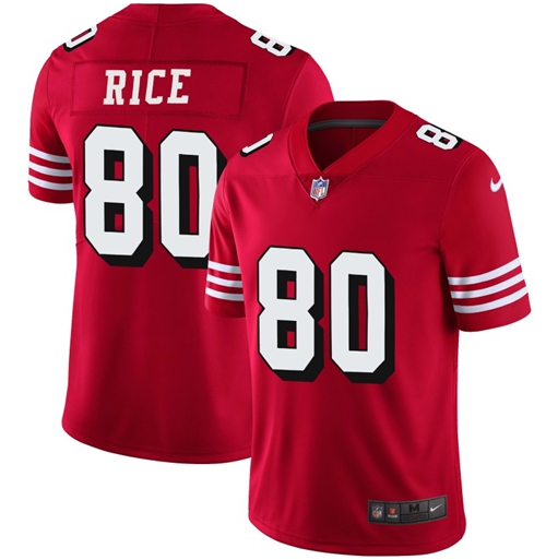 Nike 49ers #80 Jerry Rice Red Team Color Men's Stitched NFL Vapor Untouchable Limited II Jersey Nike 49ers #80 Jerry Rice Red Team Color Men's Stitched NFL Vapor Untouchable Limited II Jersey