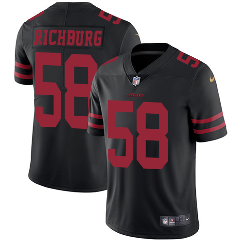 Nike 49ers #58 Weston Richburg Black Alternate Men's Stitched NFL Vapor Untouchable Limited Jersey Nike 49ers #58 Weston Richburg Black Alternate Men's Stitched NFL Vapor Untouchable Limited Jersey