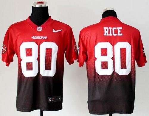 Nike 49ers #80 Jerry Rice Red/Black Men's Stitched NFL Elite Fadeaway Fashion Jersey Nike 49ers #80 Jerry Rice Red/Black Men's Stitched NFL Elite Fadeaway Fashion Jersey