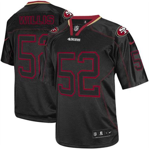 Nike 49ers #52 Patrick Willis Lights Out Black Men's Stitched NFL Elite Jersey Nike 49ers #52 Patrick Willis Lights Out Black Men's Stitched NFL Elite Jersey