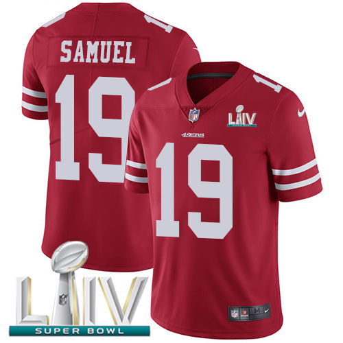 Nike 49ers #19 Deebo Samuel Red Super Bowl LIV 2020 Team Color Men's Stitched NFL Vapor Untouchable Limited Jersey Nike 49ers #19 Deebo Samuel Red Super Bowl LIV 2020 Team Color Men's Stitched NFL Vapor Untouchable Limited Jersey