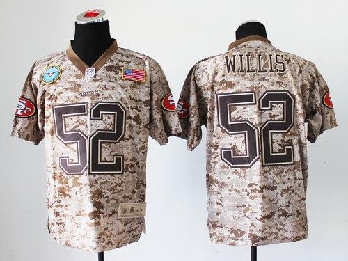 Nike 49ers #52 Patrick Willis Camo Men's Stitched NFL New Elite USMC Jersey Nike 49ers #52 Patrick Willis Camo Men's Stitched NFL New Elite USMC Jersey